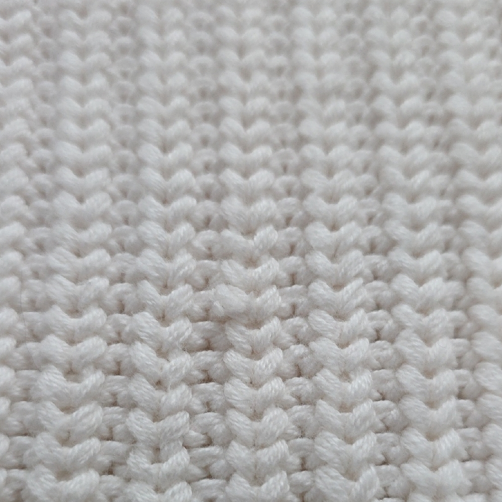 Abercrombie & Fitch Women's V-Neck Sweater - Cream with Black and Brown Trim - Picture 8 of 8